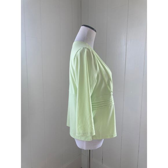 Cato Light Green Stretch Pullover Top, Size L - Picture 2 of 7